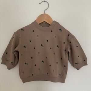 H&M Beige Trees Baby Toddler Sweatshirt